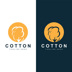Cotton Logo Plant Design Vector Templet Symbol