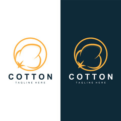 Cotton Logo Plant Design Vector Templet Symbol