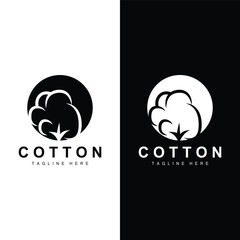 Cotton Logo Plant Design Vector Templet Symbol