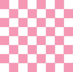 Chess board seamless pattern. Pink. Pastel Color. Art design checkered, checkerboard, chessboard, planes. Abstract concept graphic element