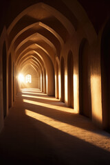 Obraz premium Sun Rays Entering to the Ancient Mosque