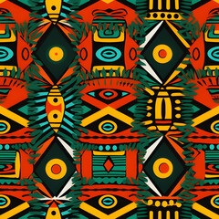 seamless pattern african pattern,vibrant,symmetry,vector graphic.