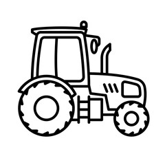 Tractor single outline icon. Transportation illustration for templates, web design and infographics. 