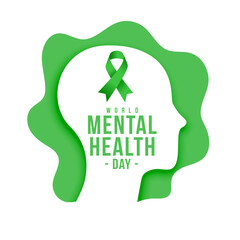 international mental health concept background with paper art human head