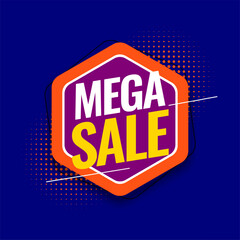eye catching mega sale business template for price clearance