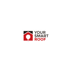 a logo for a smart home with a house and bulb that reflects intelligence