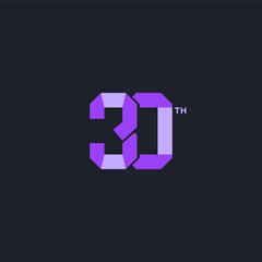 30 Years Anniversary Logo, Vector Template Design element for birthday,