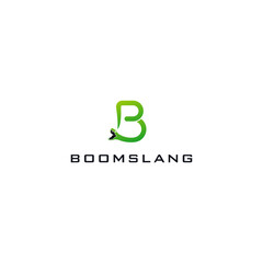 boomslang snake logo, letter B logo design