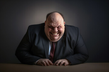 Devilish bad politician or business man, with an evil grin - obrazy, fototapety, plakaty