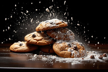 Illustrated chocolate bean cookies