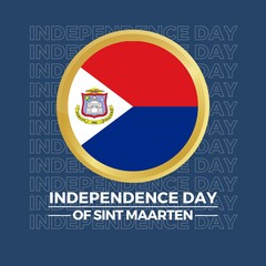 Premium vector | Sint maarten national independence day celebration banner,