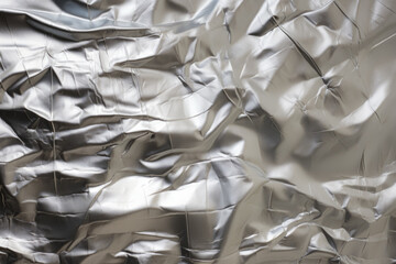 Texture Of Aluminum Crumpled Foil For Background Created Using Artificial Intelligence