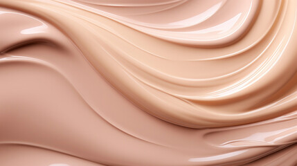 Cosmetic smears of creamy texture on a beige background