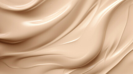 Cosmetic smears of creamy texture on a beige background