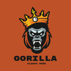 king gorilla mascot logo