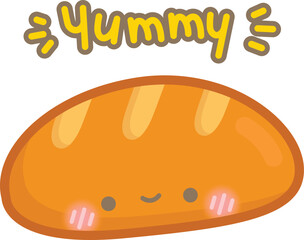 a vector of a cute bread