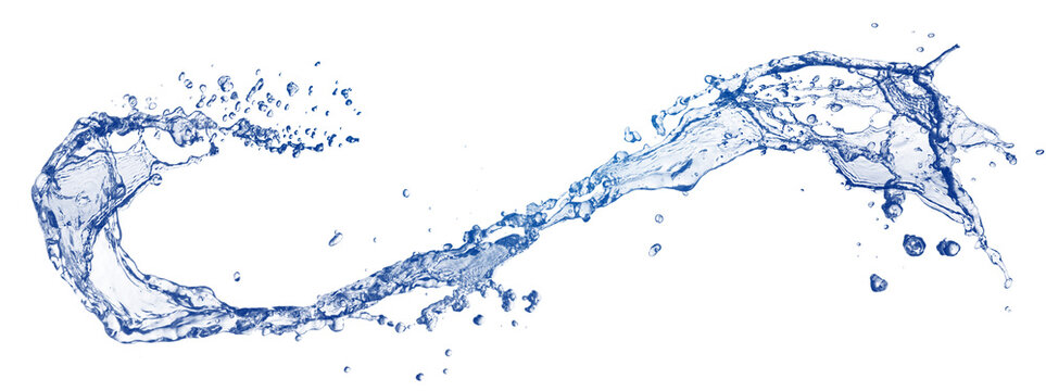 抽象的な青い波と水しぶきの3dイラスト © k_yu