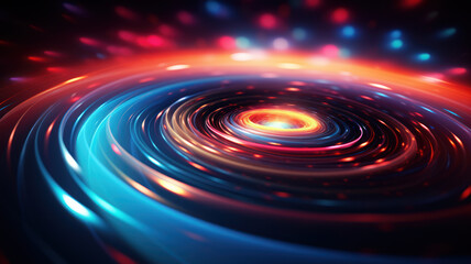 Smooth Concentric Circular Patterns with Colorful Light Streaks