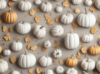 Fototapeta na wymiar Pumpkins on burlap background. Halloween or Thanksgiving concept.