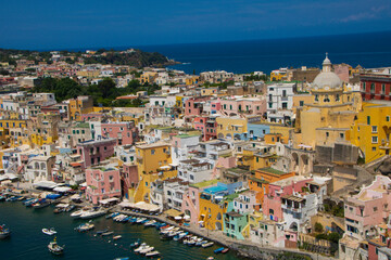 landscape of Marina Corricella at Procida
