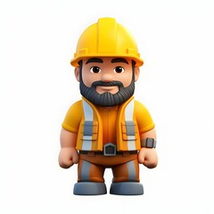 Fototapeta premium emoji of a construction worker Generative AI