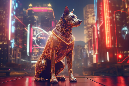 AI generated illustration dog