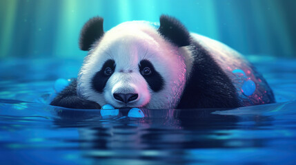 AI generated illustrations of pandas