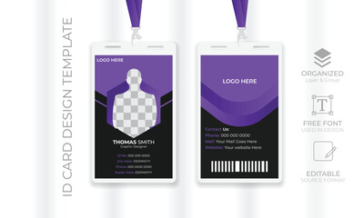 vector professional modern ID card design template