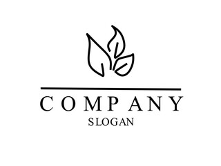 A leaf-themed abstract logo in vector format. suitable  for your business and activity plan.

