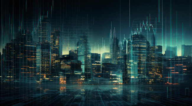 Stock market or forex trading graph. financial investment concept.