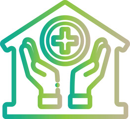 symbol of hospital and healthcare, illustration hospital