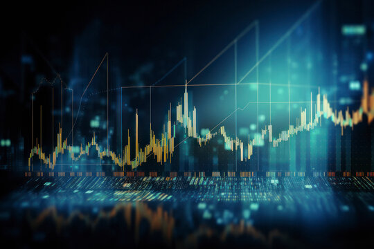 Stock market or forex trading graph. financial investment concept.