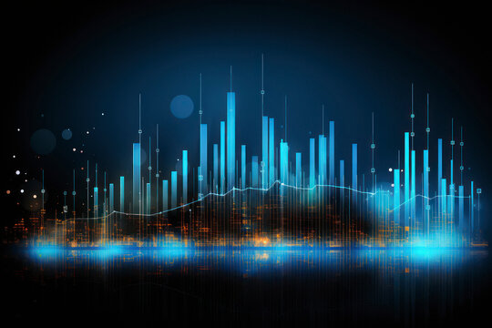 Stock market or forex trading graph. financial investment concept.
