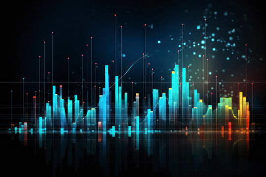 Stock market or forex trading graph. financial investment concept.
