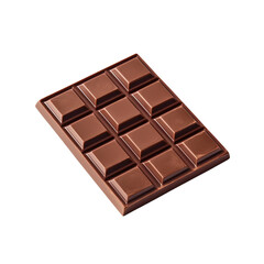 chocolate bar realistic and isolated white clear background,generative AI