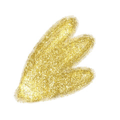 Gold glitter hand drawn scribble line