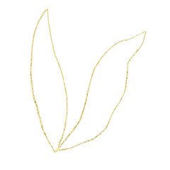 Gold glitter hand drawn scribble line