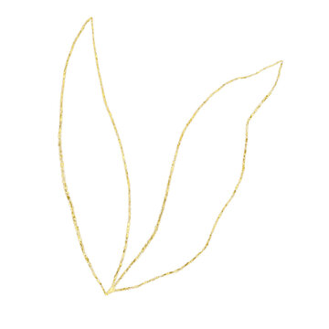 Gold glitter hand drawn scribble line