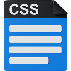 Obraz premium CSS 3D Icon