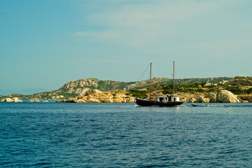 Panorama delle coste dell'Isola della Maddalena. Sito Patrimonio dell'Unesco. Sardegna, Italy