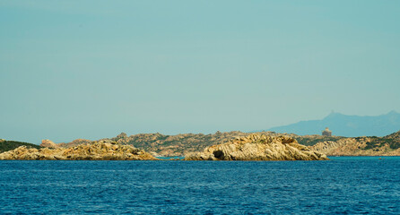 Panorama delle coste dell'Isola della Maddalena. Sito Patrimonio dell'Unesco. Sardegna, Italy