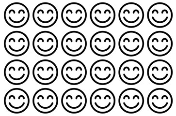 smile emoticon seamless pattern 