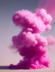 Dreamy pastel teal and pink smoke on an abstract background. Cloud and fog. Glowing color steam wallpaper