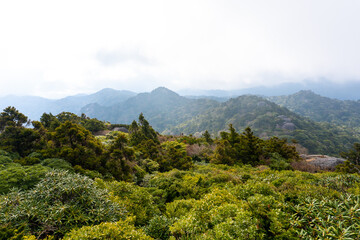 The view between Yodogawa Hut and Kohananoegou in Yakushima