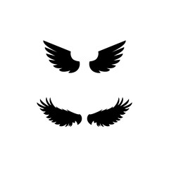 wings vector illustration for icon,symbol or logo. wing logo template