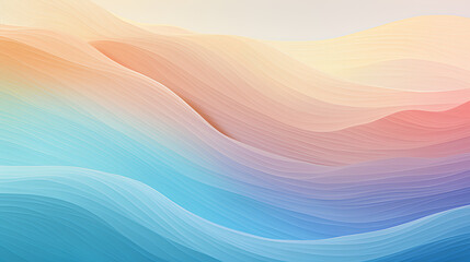 Waves Pastel Colors Waves Background. Generative AI