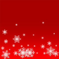 Gray Snowflake Vector Red Background. Fantasy