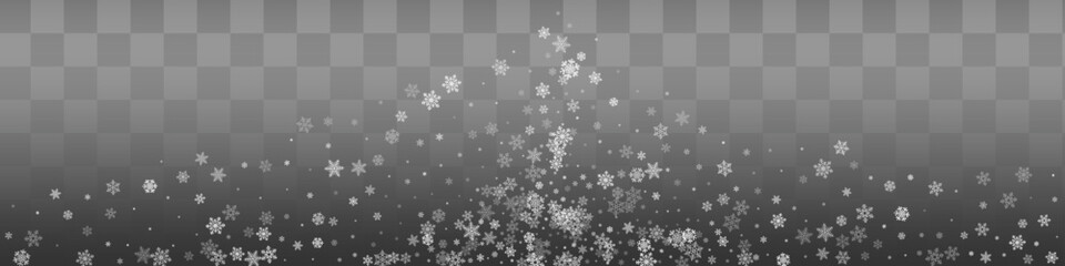 Gray Snow Vector Transparent Panoramic