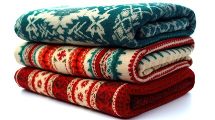Christmas Blankets  on White background, HD