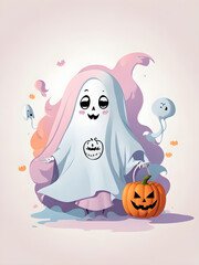cute ghost Halloween